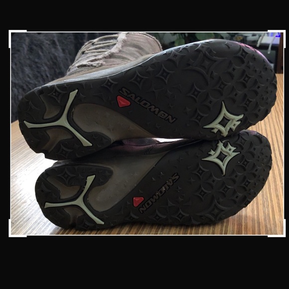 Salomon Emmy Waterproof Insulated Brown Suede Boots Winter Snow - Picture 8 of 9